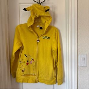 Yellow Pikachu Kids Hoodie